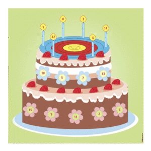 Krueger_Zielscheibenauflage Spass Geburtstag 630 x 630 mm nassfest Gesamtansicht