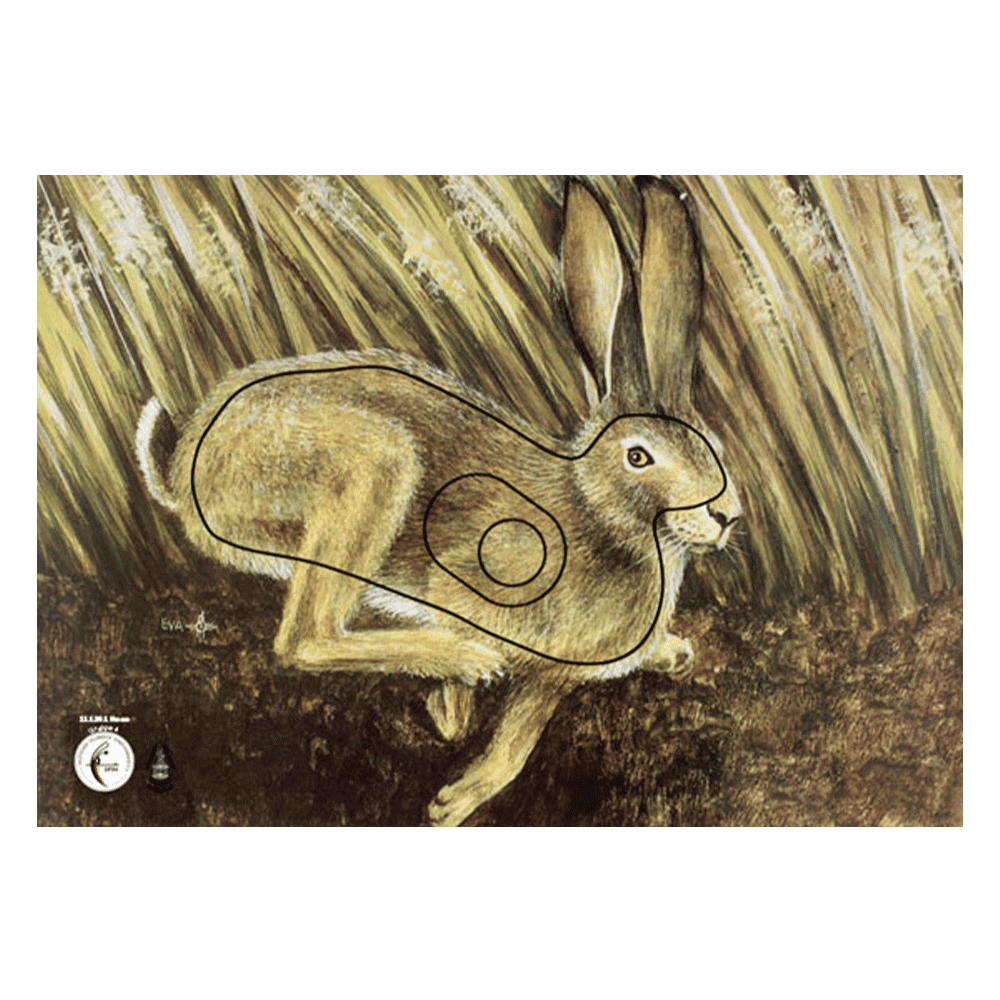 Krueger_Zielscheibenauflage Tierbild Hase 594 x 420 mm nassfest Krüger Zielscheibenauflage Hase